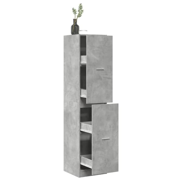 apotekerskab 40x41x174,5 cm konstrueret træ betongrå