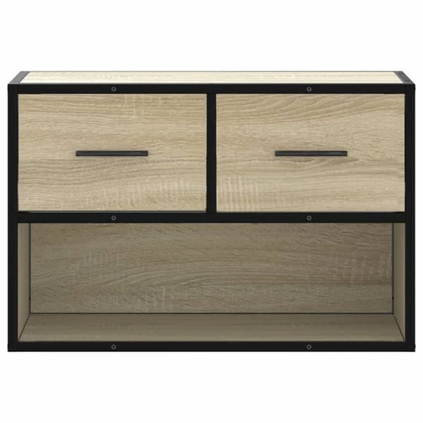 Tv-bänk sonoma-ek 60x31x39,5 cm konstruerat trä och metall