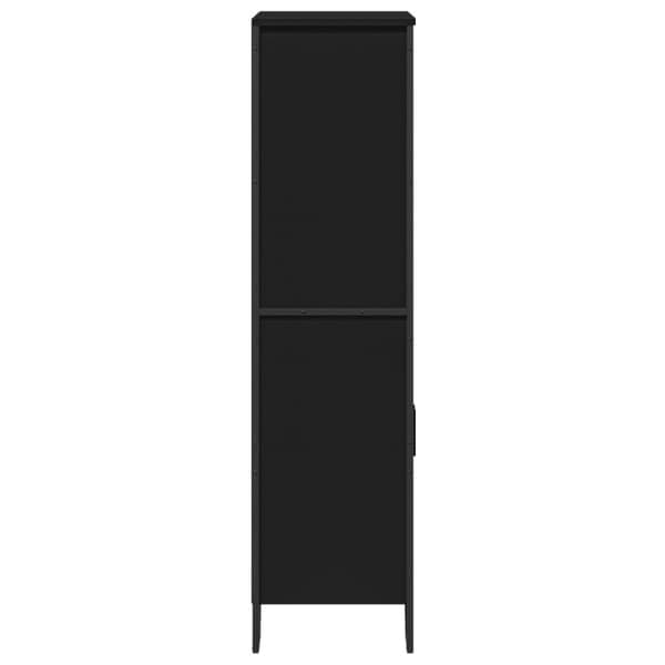 skab 79,5x35,5x137,5 cm konstrueret træ sort