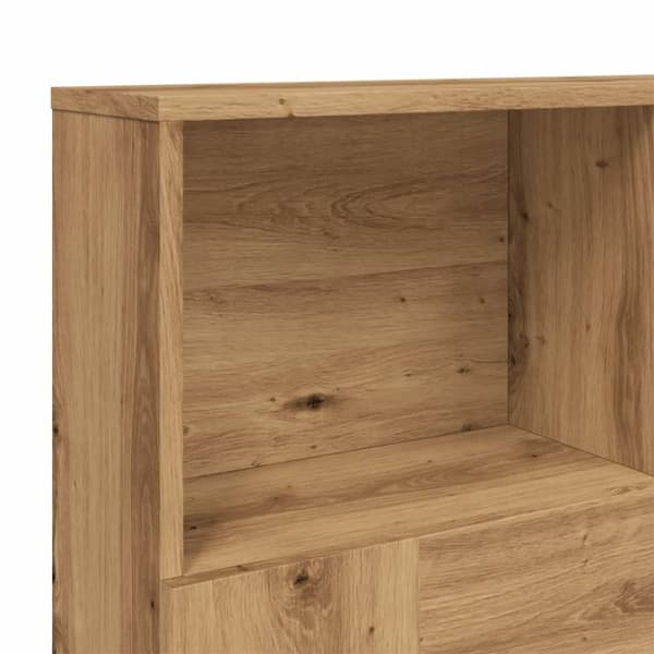 sengegavl med opbevaring 120x19x103,5cm konstrueret træ kunsteg