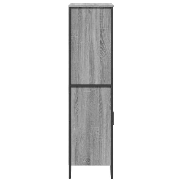 skab 79,5x35,5x137,5 cm konstrueret træ grå sonoma-eg