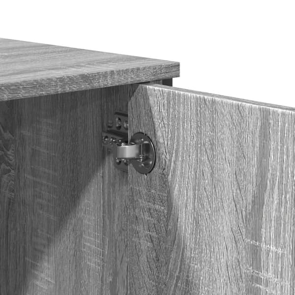 skab 79,5x35,5x137,5 cm konstrueret træ grå sonoma-eg