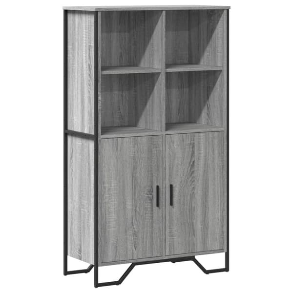 skab 79,5x35,5x137,5 cm konstrueret træ grå sonoma-eg