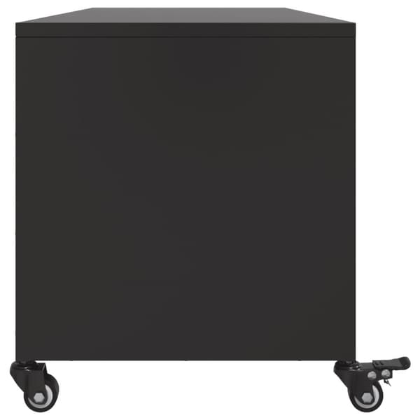 Tv-bänk svart 100,5x39x43,5 cm stål
