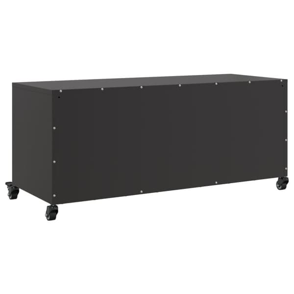 Tv-bänk svart 100,5x39x43,5 cm stål
