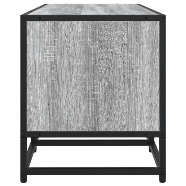 TV-taso harmaa Sonoma 100x35x41 cm tekninen puu ja metalli