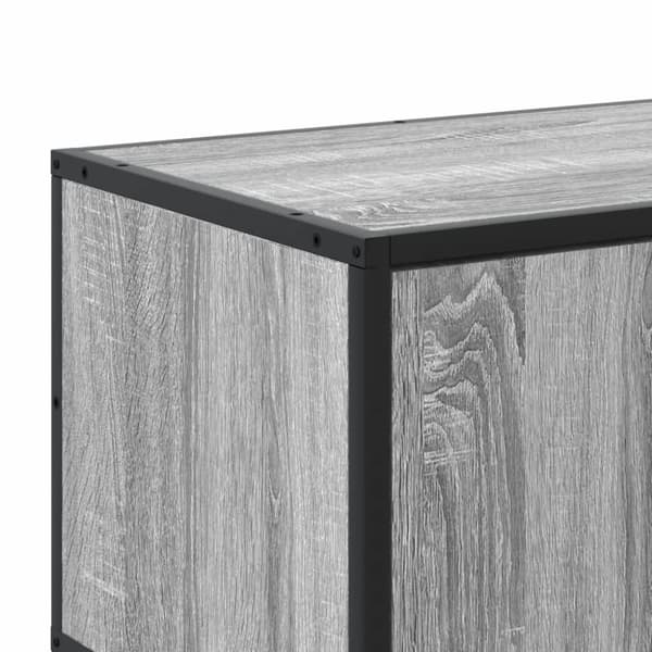 TV-taso harmaa Sonoma 100x35x41 cm tekninen puu ja metalli