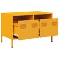 Miniatyrbillede 5 af 10: tv-bord 68x39x43,5 cm koldvalset stål sennepsgul