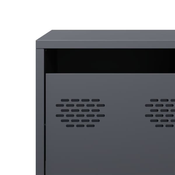 Tv-bänk antracit 101,5x39x43,5 cm kallvalsat stål