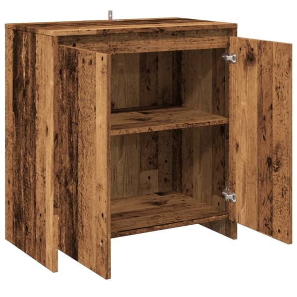 skænk 70x41x75 cm konstrueret træ antikt trælook