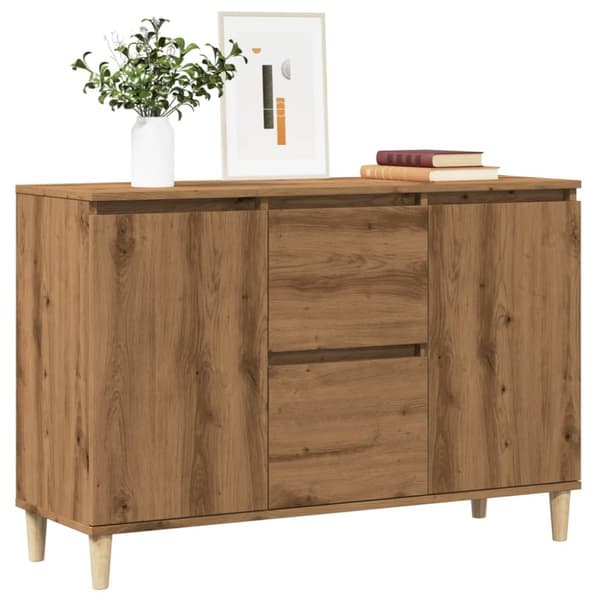 skænk 102x35x70 cm konstrueret træ kunsteg