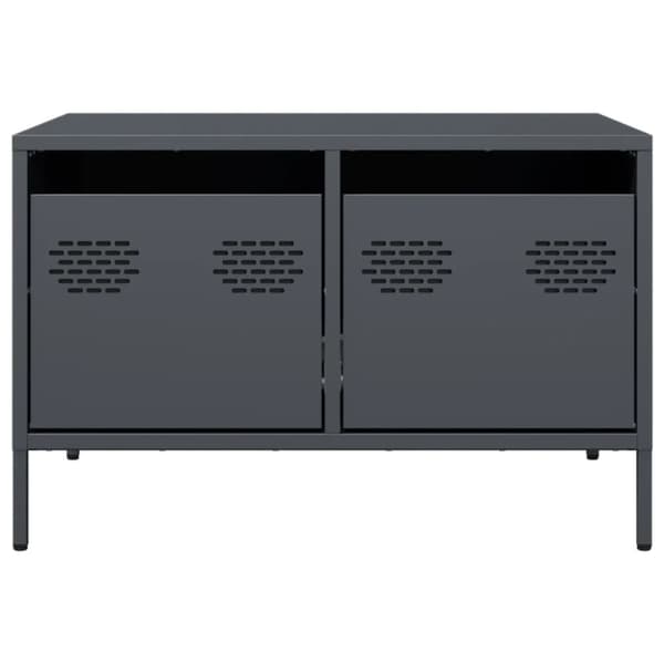 Tv-bänk antracit 68x50x43,5 cm kallvalsat stål
