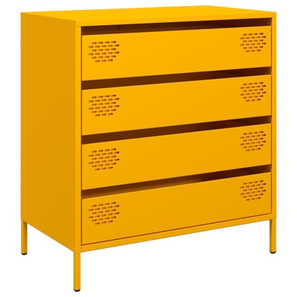 Kaappi Sinappi 68x39x73,5 cm Kylmävalssattu teräs