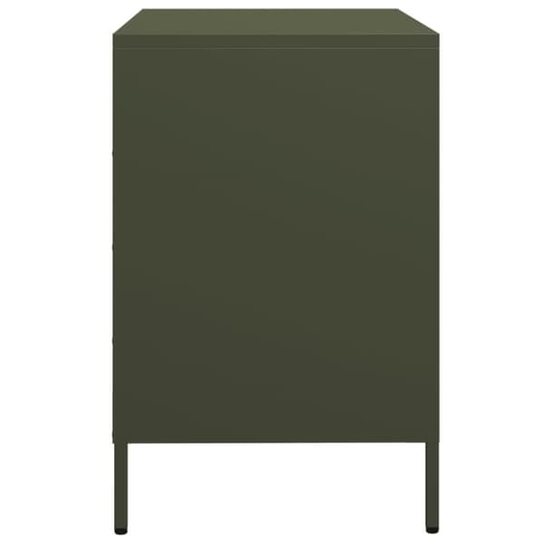 -kaappi oliivi 68x39x58,5 cm kylmävalssattua terästä