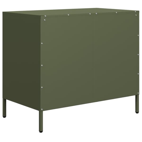 -kaappi oliivi 68x39x58,5 cm kylmävalssattua terästä