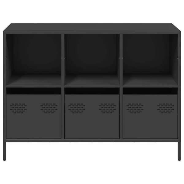 Kaappi Musta 101,5x39x73,5 cm Kylmävalssattu teräs
