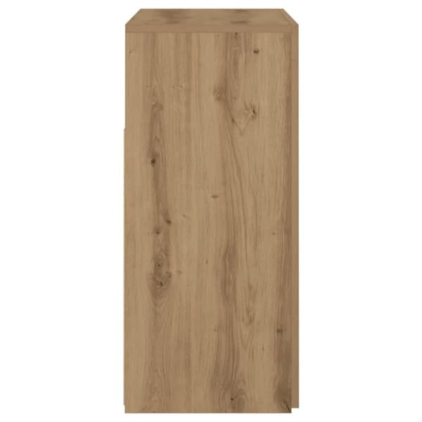 skænk med LED-lys 80x35x75 cm konstrueret træ kunsteg