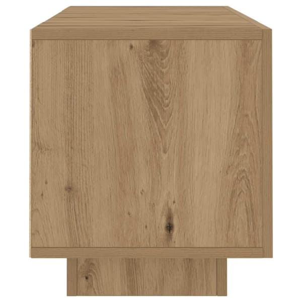 TV-bänk med LED-lampor artisan ek 160x35x40 cm konstruerat trä