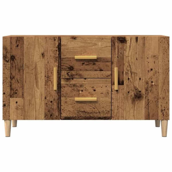 skænk 100x36x60 cm konstrueret træ gammelt træ-look