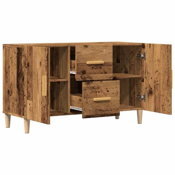 skænk 100x36x60 cm konstrueret træ gammelt træ-look
