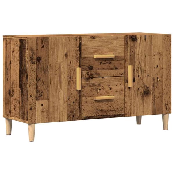 skænk 100x36x60 cm konstrueret træ gammelt træ-look