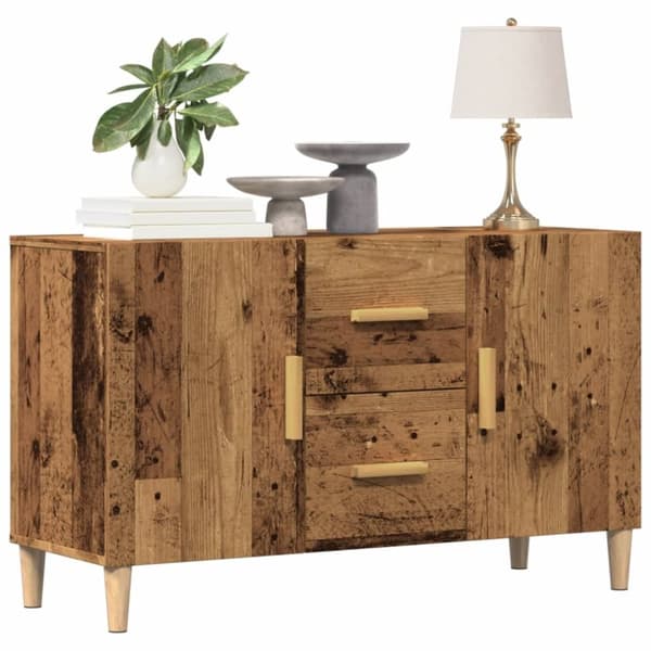 skænk 100x36x60 cm konstrueret træ gammelt træ-look