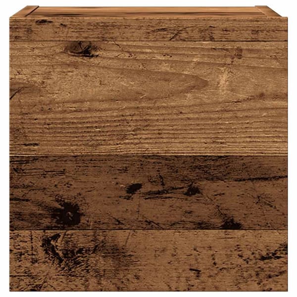Väggmonterade tv-skåp 2 st åldrat trä 30,5x30x30 cm