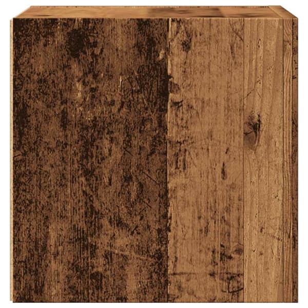 Väggmonterade tv-skåp 2 st åldrat trä 30,5x30x30 cm