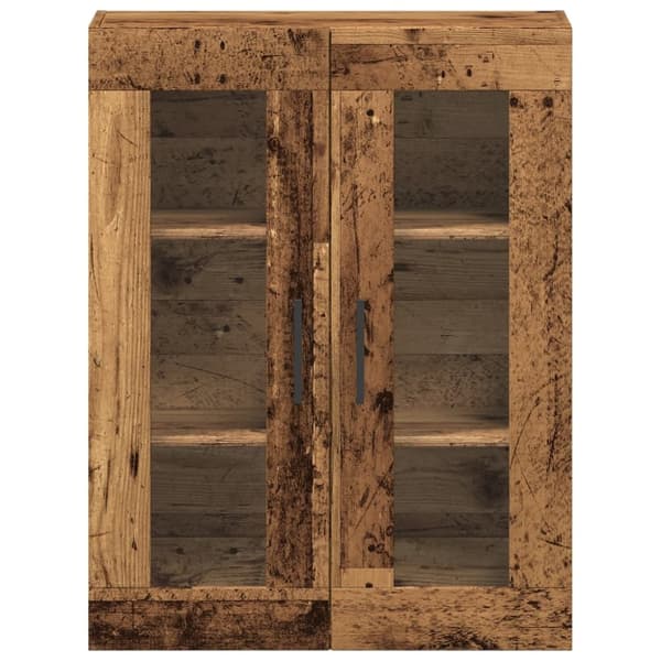 skænk 69,5x34x90 cm konstrueret træ antikt trælook