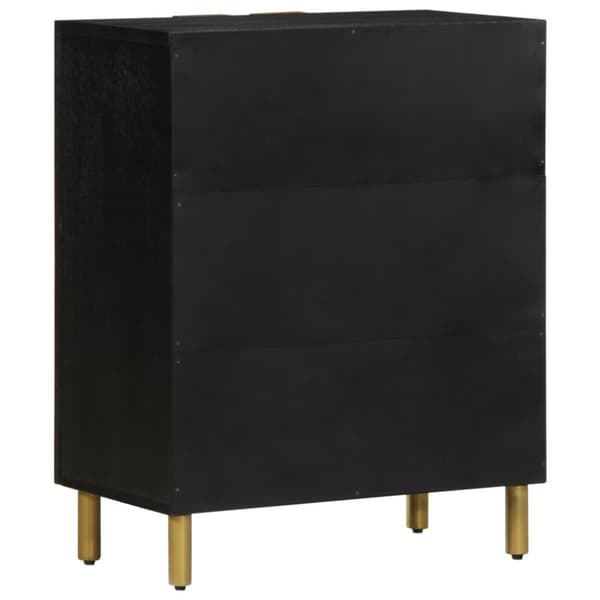 skab 60x33x75 cm konstrueret træ sort