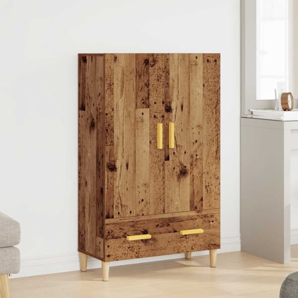 skab 70x31x115 cm konstrueret træ gammelt træ