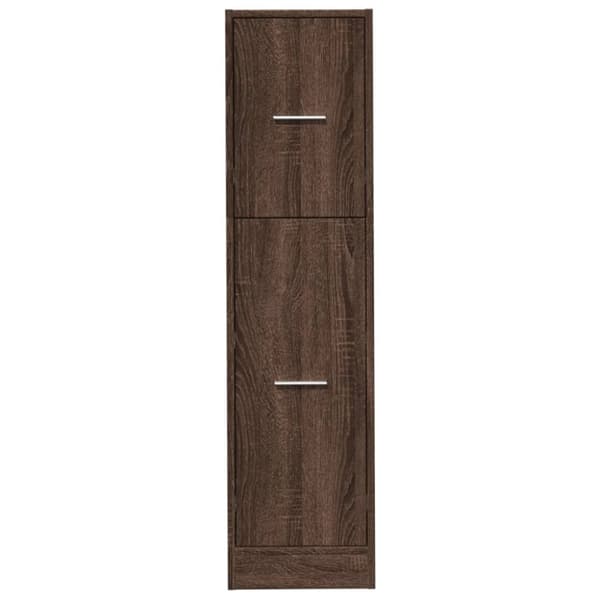 apotekerskab 30x41x118 cm konstrueret træ brun egetræsfarve