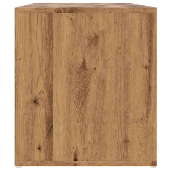 hjørneskab 200x40x45 cm konstrueret træ egetræsfarve