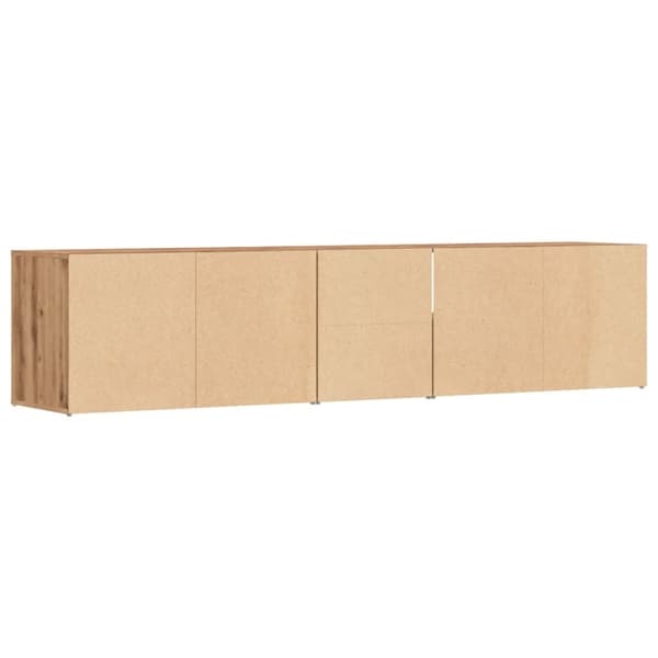 hjørneskab 200x40x45 cm konstrueret træ egetræsfarve