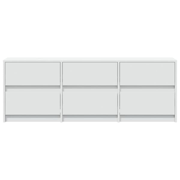 Tv-bänk med LEDs vit 140x34x50 cm konstruerat trä