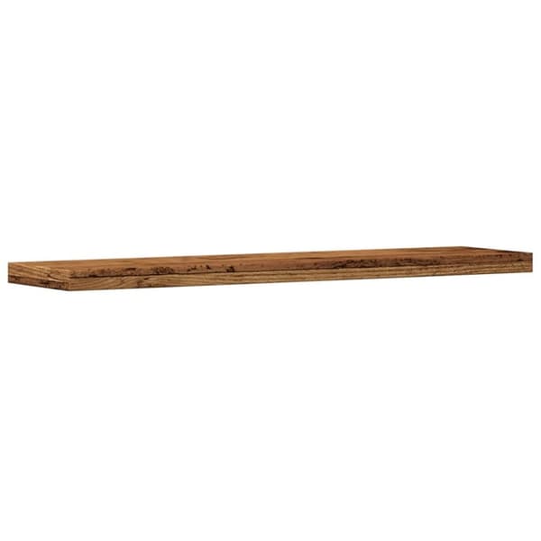 Vägghyllor 4 st åldrat trä 40x10x1,5 cm konstruerat trä