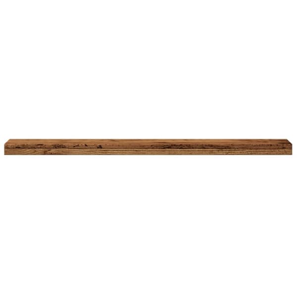 Vägghyllor 4 st åldrat trä 40x10x1,5 cm konstruerat trä