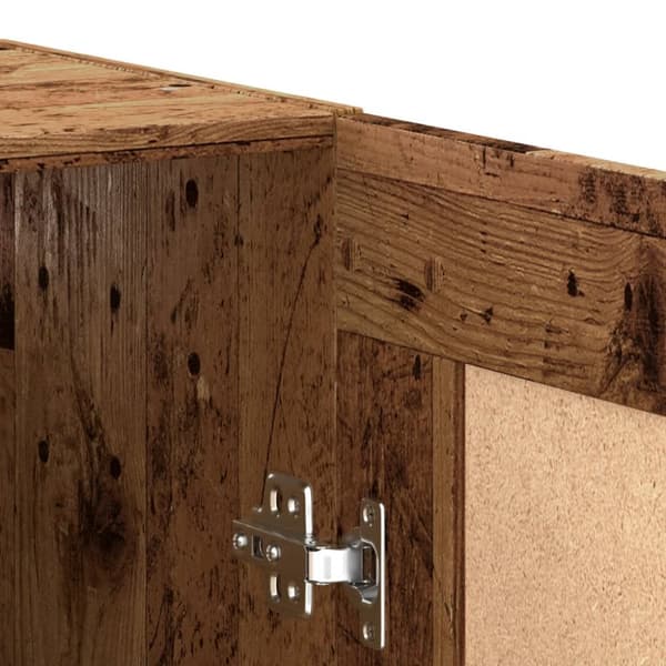 skænk 69,5x34x90 cm konstrueret træ antikt trælook