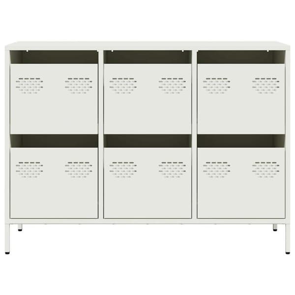 Skänk vit 101,5x39x73,5 cm kallvalsat stål