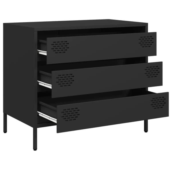 skænk 68x39x58,5 cm koldvalset stål sort