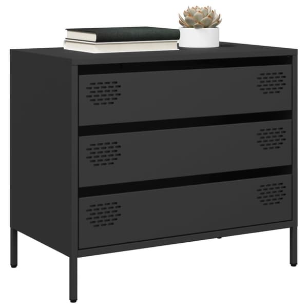 skænk 68x39x58,5 cm koldvalset stål sort