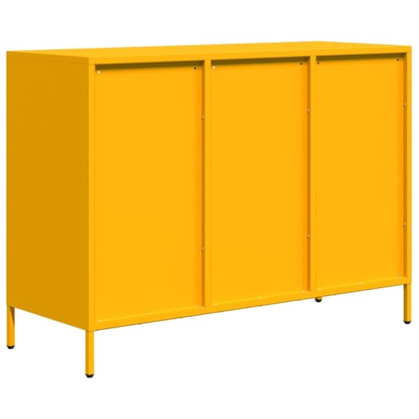Kaappi Sinappi 101,5x39x73,5 cm Kylmävalssattu teräs