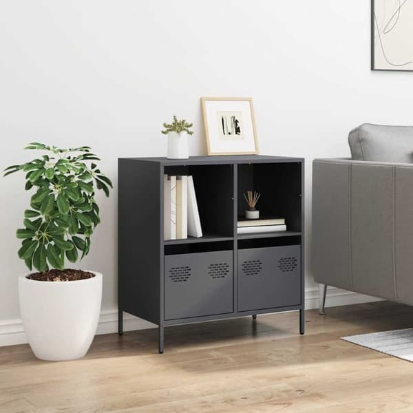 skænk 68x39x73,5 cm koldvalset stål antracitgrå