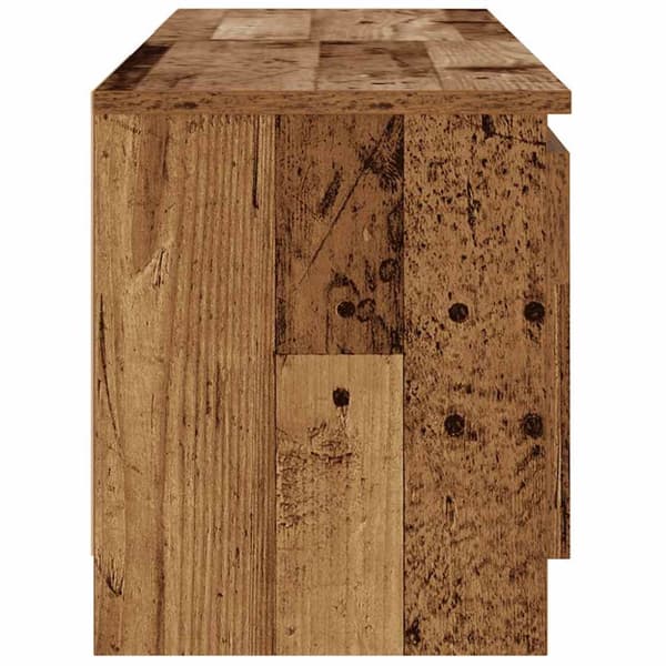 TV-teline LED-valolla Vanha puu 120x30x36 cm