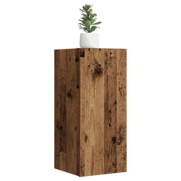 TV-skåp 2 st åldrat trä 30,5x30x60 cm konstruerat trä