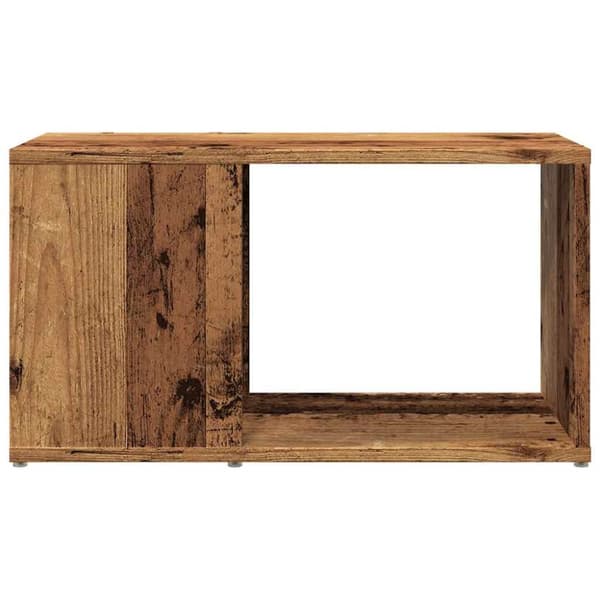 TV-bänk åldrat trä 60x24x32 cm konstruerat trä