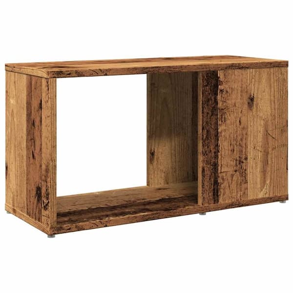 TV-bänk åldrat trä 60x24x32 cm konstruerat trä