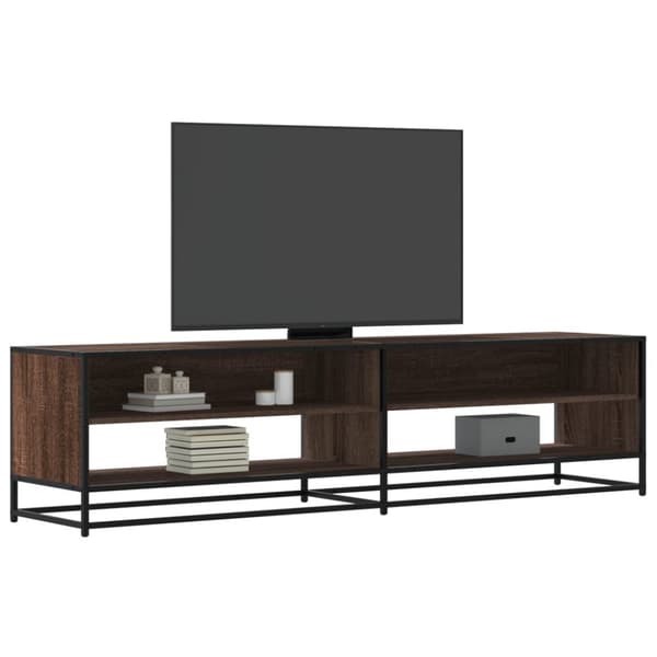 tv-bord 180,5x40x46 cm konstrueret træ brun egetræsfarve