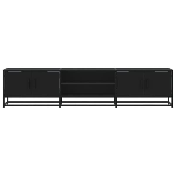 Tv-bänk svart 180x35x41 cm konstruerat trä