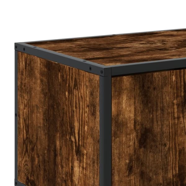 tv-bord 180x35x41 cm konstrueret træ røget egetræsfarve